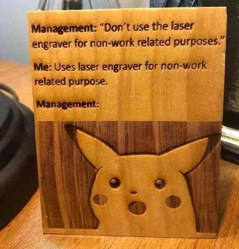 Pikachu laser engraving punishment