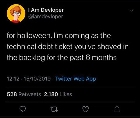 Technical Debt Halloween Costume
