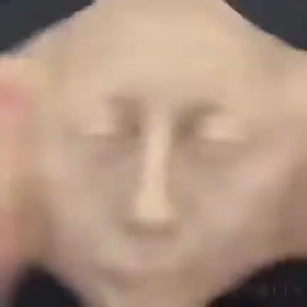 Лицо из мембранной глины