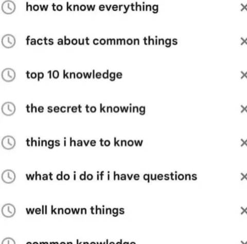Searching How to Know Everything