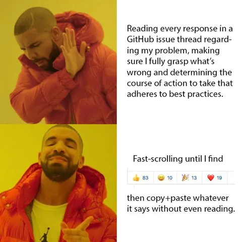 Drake GitHub Issue Thread Reaction