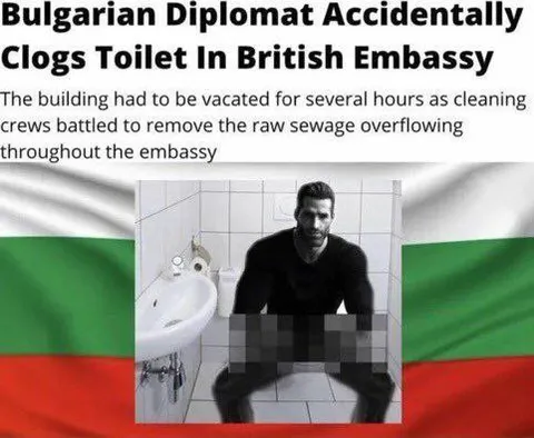 Bulgarian Diplomat Toilet Disaster