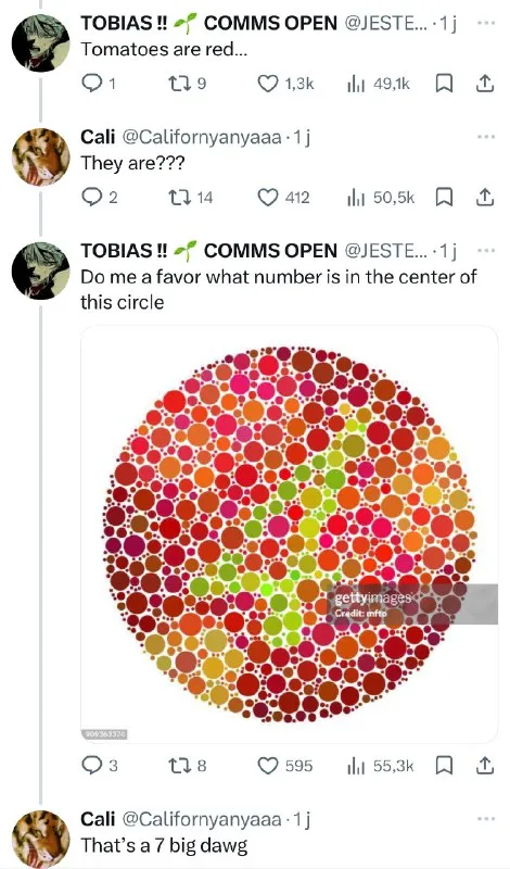 Ishihara Test Says Seven