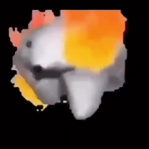 Горящий зверёк в панике