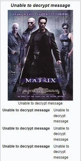 Unable to Decrypt the Matrix