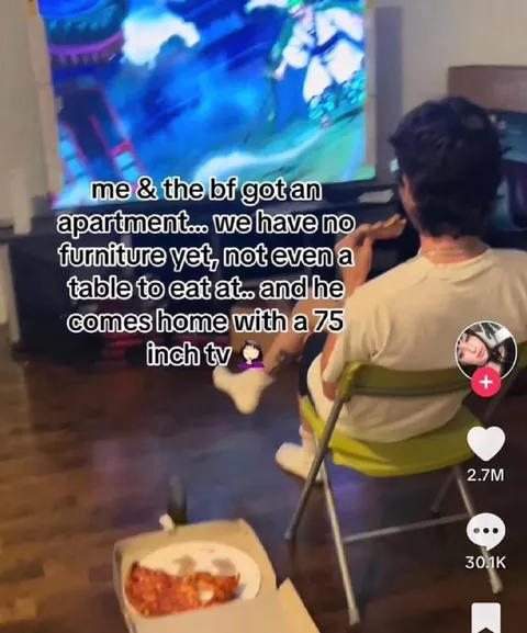 Boyfriend Buys a Huge TV