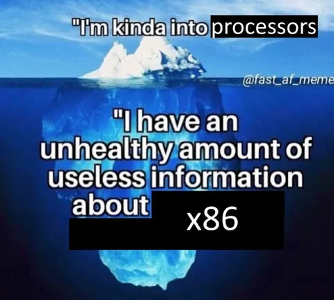 Iceberg of Useless x86 Knowledge