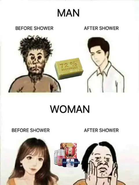 Man and Woman After Shower