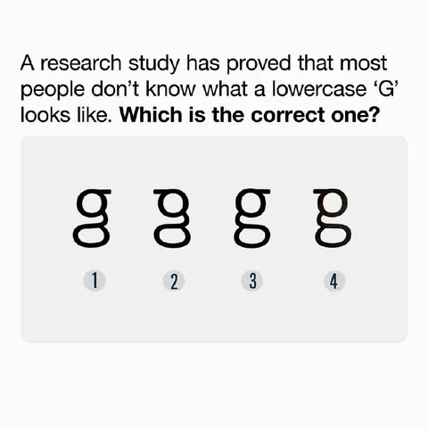 Which Lowercase G Is Correct?