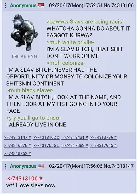 Slav Argument Wins Over Racist