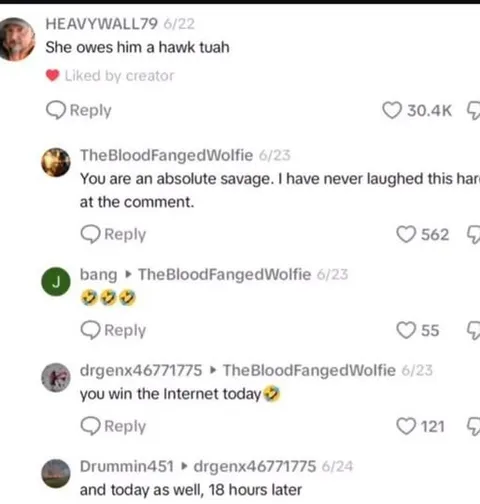 Hawk Tuah Comment Thread