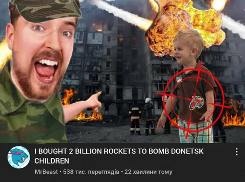 MrBeast Bombs Donetsk Children