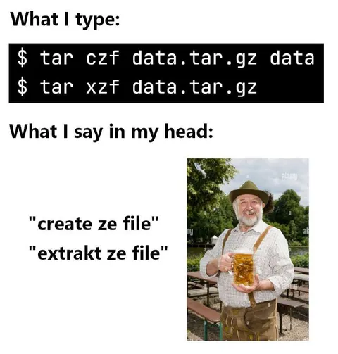 Tar Commands Sound German