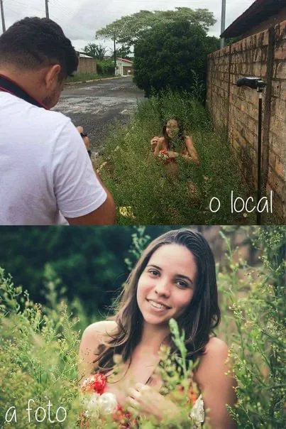 O local vs a foto