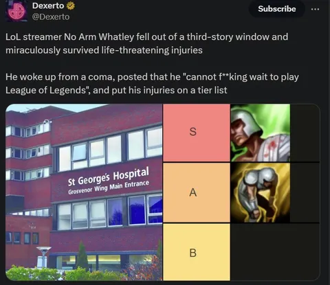No Arm Whatley Injury Tier List