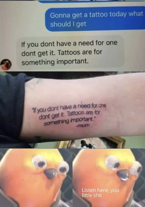 Mom's Tattoo Advice Backfires