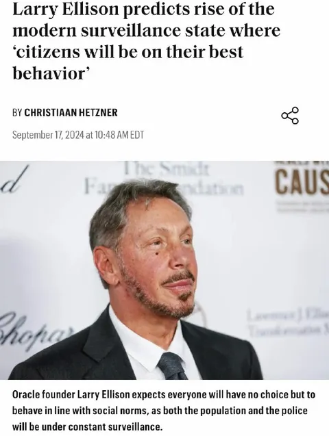 Larry Ellison Surveillance State