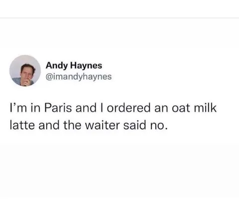 Paris Oat Milk Latte Rejection