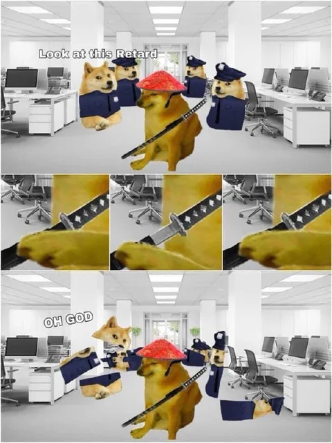 Doge Samurai Office Disaster