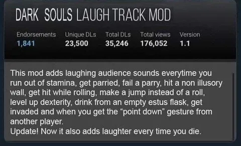 Dark Souls Laugh Track Mod