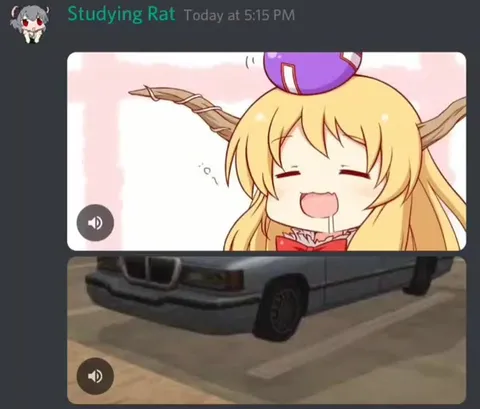 Laughing Girl and Floating Car Wheel