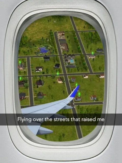 Flying Over My Sims Childhood