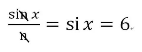 Sin X Divided by N Equals Six
