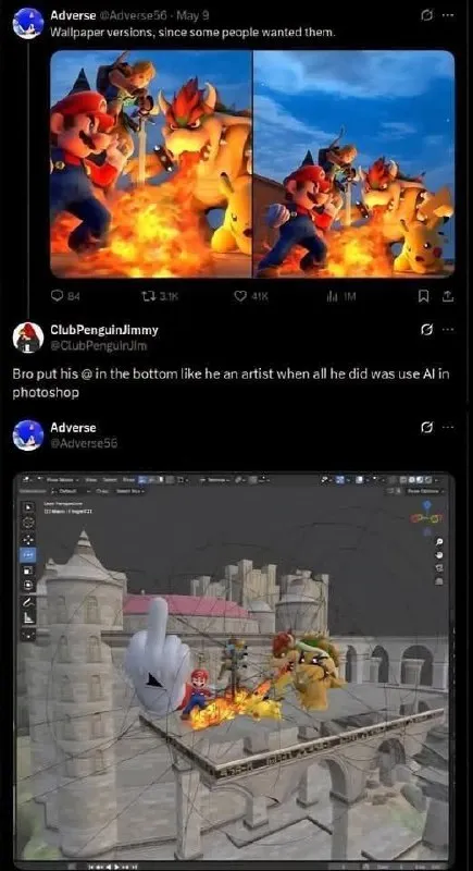 AI Mario Wallpaper Drama