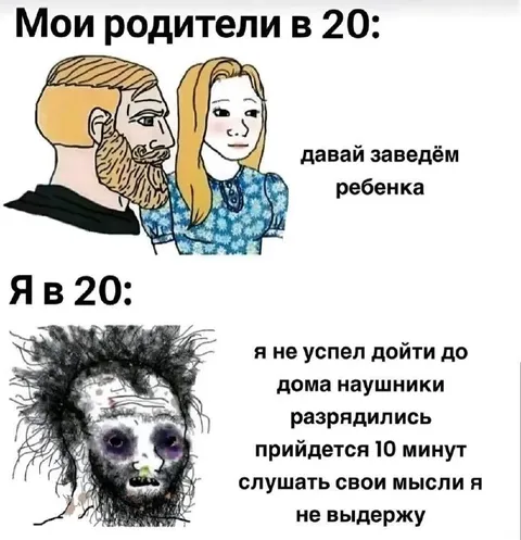 Родители в 20 и я в 20