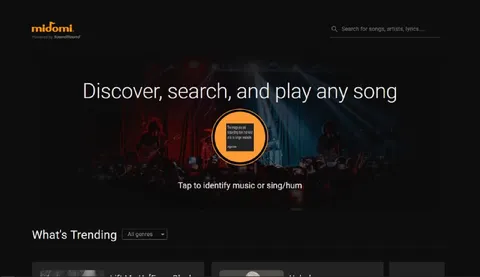 Midomi Song Search Screenshot