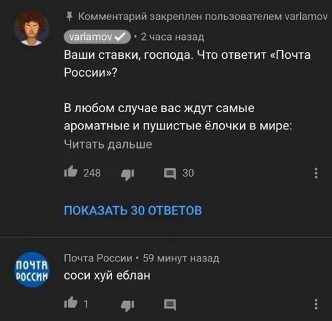 Почта России и пушистые ёлочки