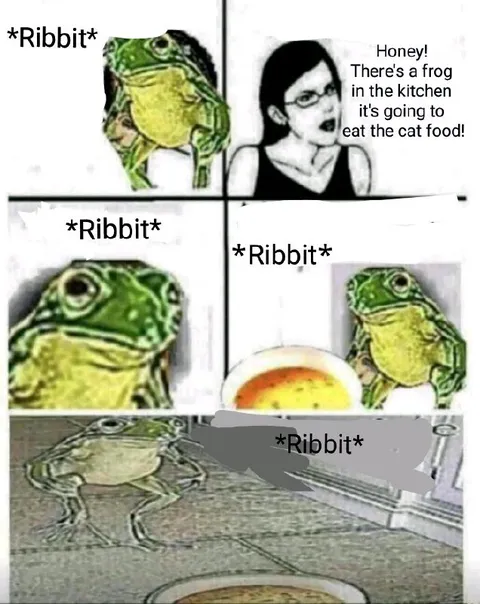 Frog Wants the Cat Food