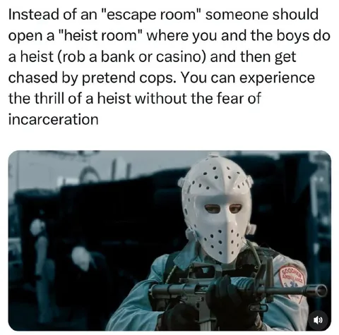 Heist Room Instead of Escape Room