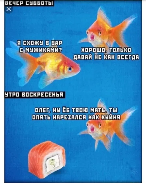 Рыбки после мужского бара