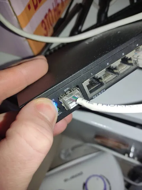 Cable Plugged Into SFP Port