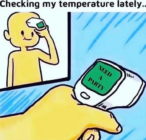 Checking My Temperature for a Party