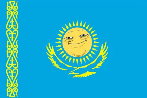 Казахстан с хитрой улыбкой