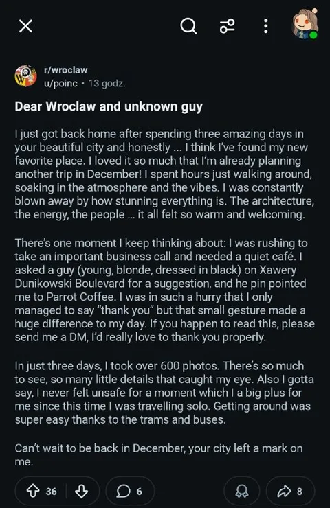 Dear Wroclaw and Unknown Guy