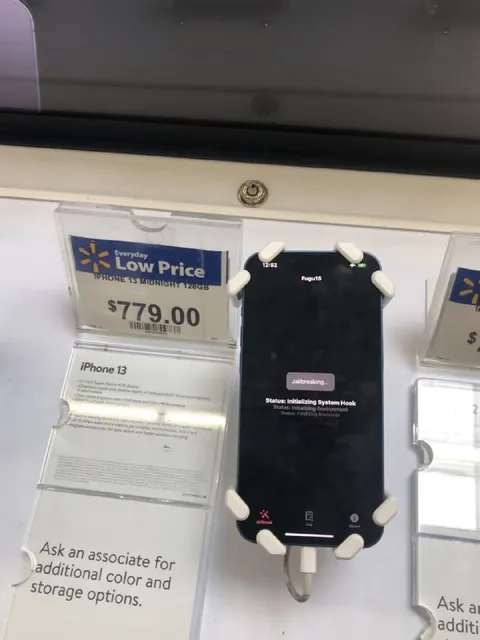 Walmart iPhone Jailbreak Display Troll