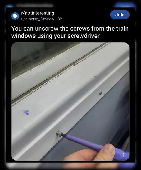 Unscrewing a Train Window