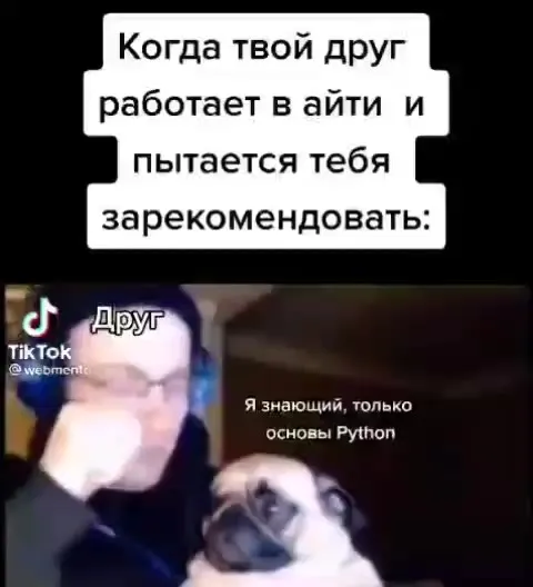 Друг знает только основы Python