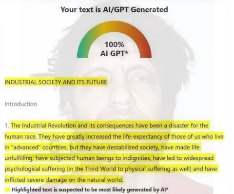 AI-Generated Industrial Society Essay