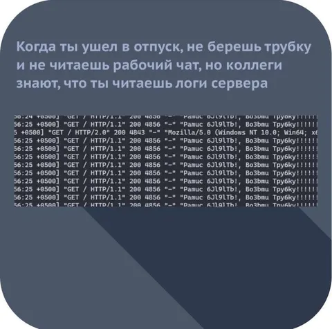 Коллеги читают логи сервера