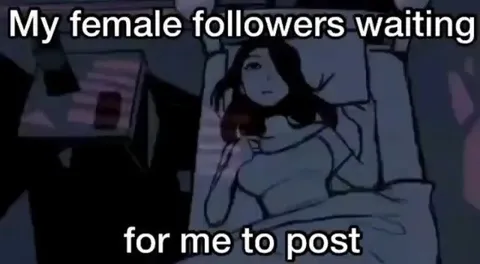 Female Followers Waiting to Post