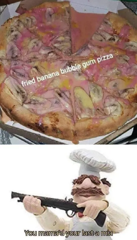 Fried Banana Bubble Gum Pizza