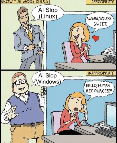 Linux AI Slop vs Windows