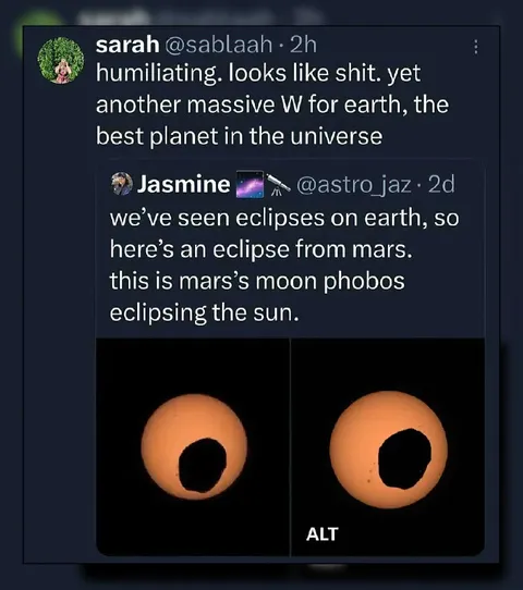 Mars Eclipse Is a Massive W