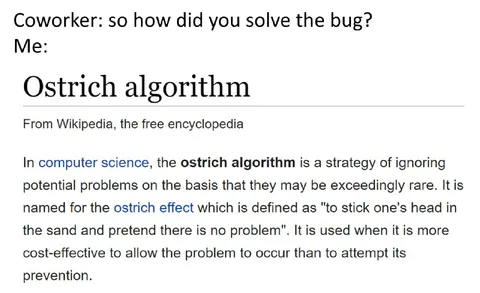 Ostrich Algorithm Bug Fix