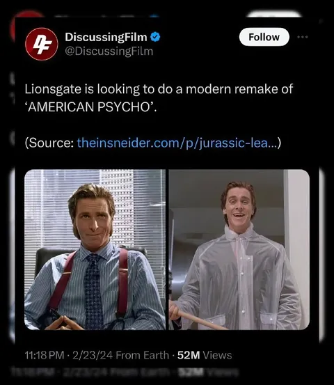 Modern American Psycho Remake
