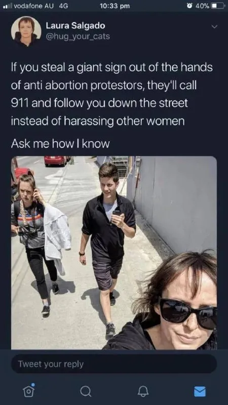 Stealing an Anti-Abortion Sign